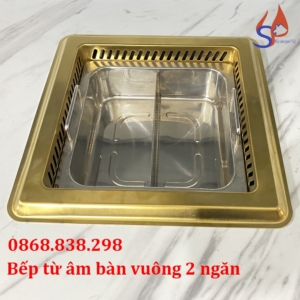 Bếp từ âm bàn vuông 2 ngăn giá rẻ