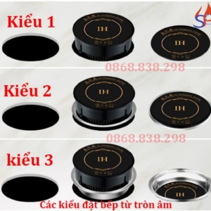 Các kiểu đặt bếp từ tròn âm bàn
