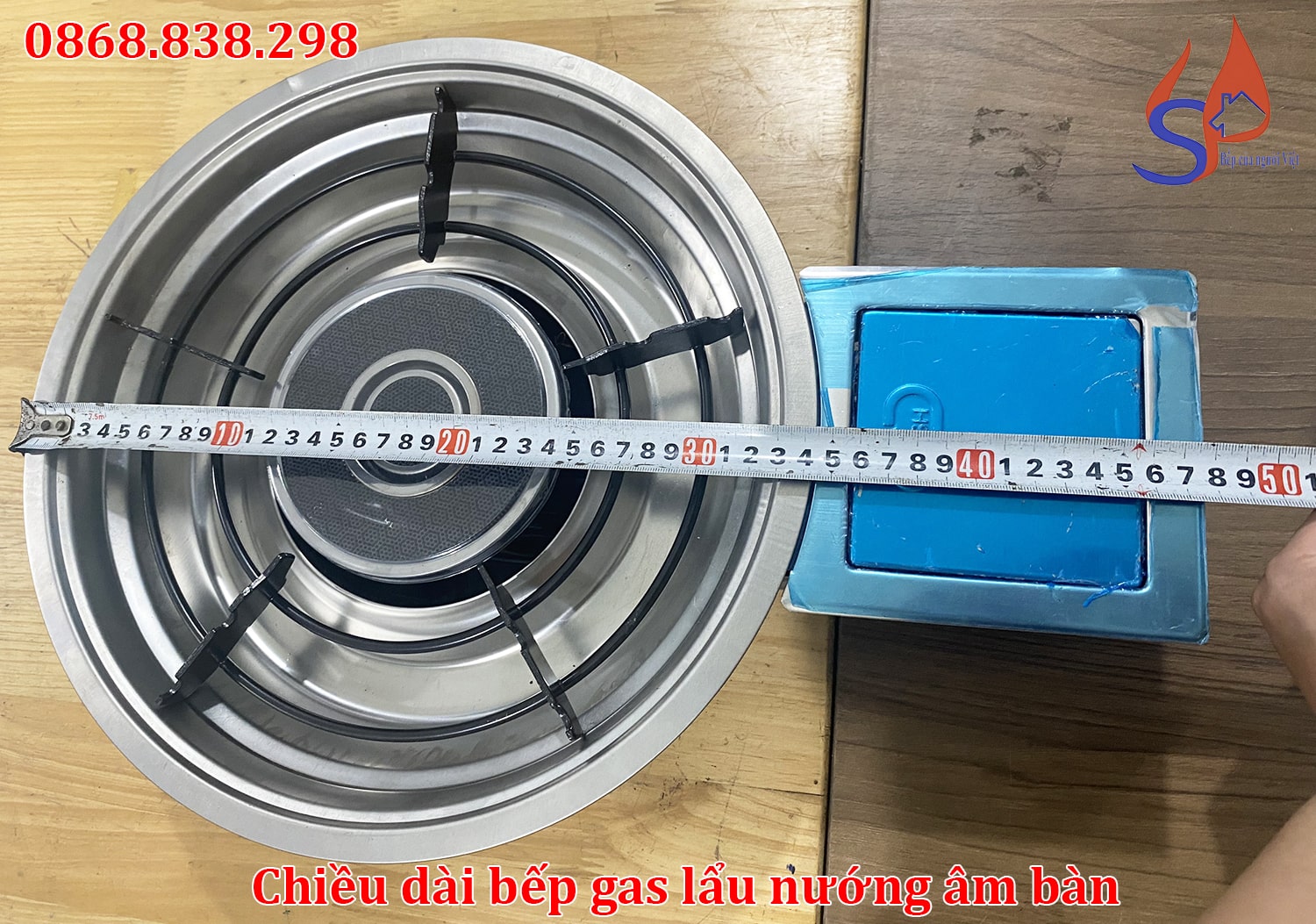 Chiều dài bếp gas lẩu nướng âm bàn nhà hàng
