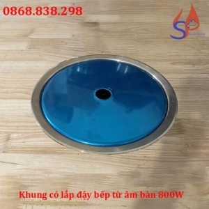 Khung có lắp đậy bếp từ âm bàn 800w nhà hàng