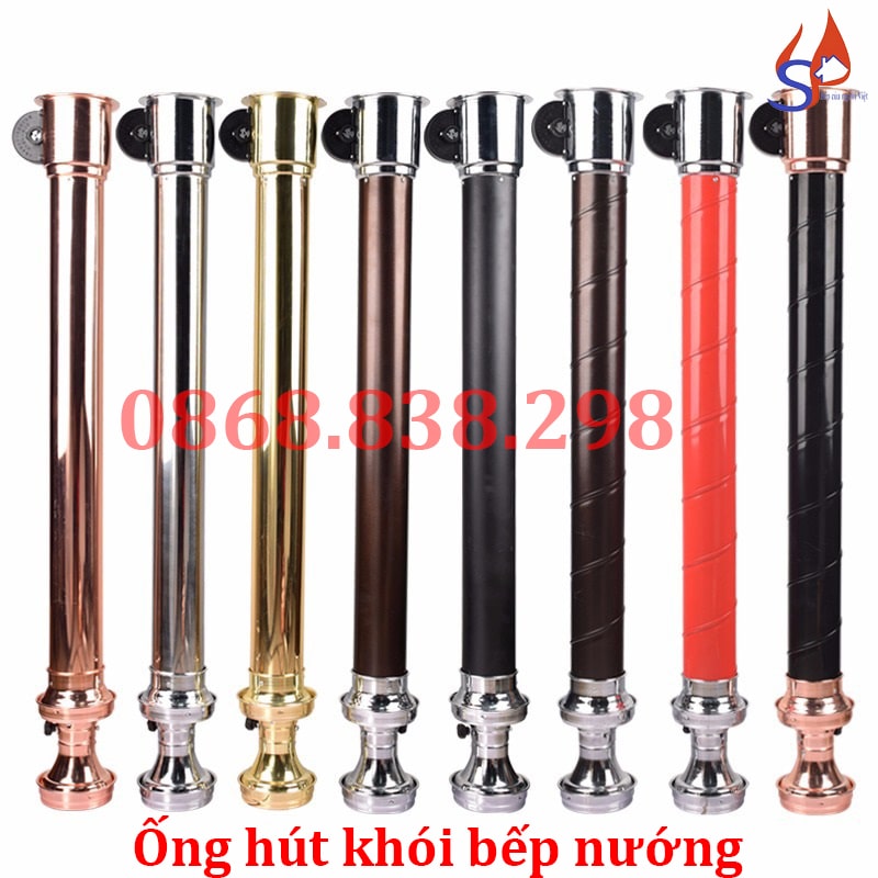 Ống hút khói bếp nướng loại cứng mềm tại bàn cho nhà hàng