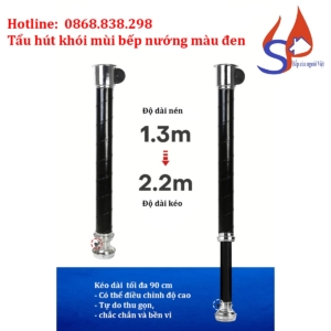 Tẩu hút khói mùi bếp nướng màu đen nhà hàng