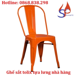 Ghế sắt tolix tựa lưng nhà hàng giá rẻ