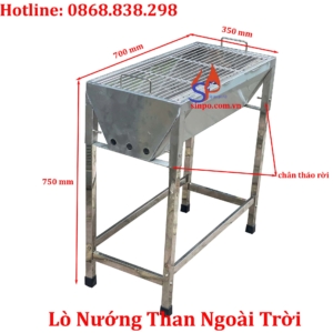 Lò nướng than ngoài trời inox