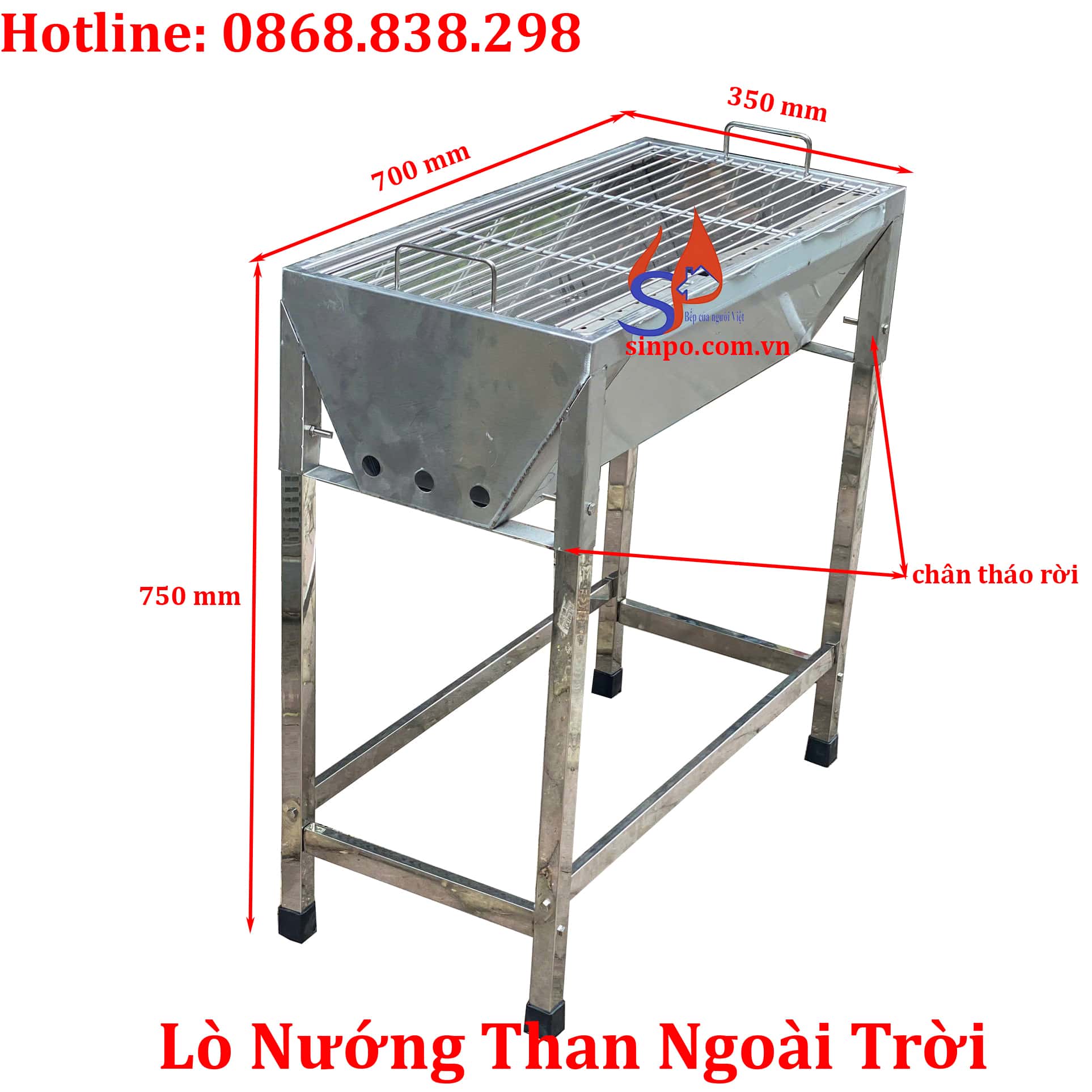 Lò nướng than ngoài trời inox