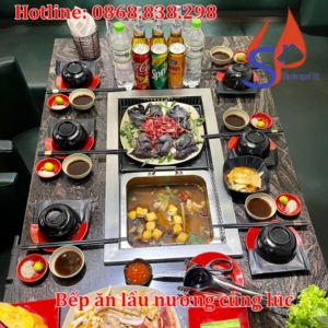 Bếp ăn lẩu nướng cùng lúc giá rẻ
