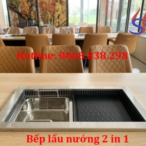 Bếp lẩu nướng 2 in 1 chính hãng