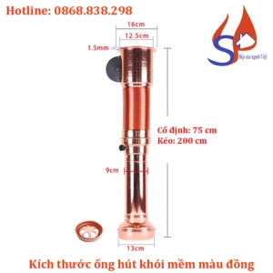 Kích thước Ống hút khói mềm màu đồng