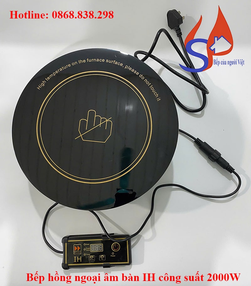 Bếp hồng ngoại âm bàn IH công suất 2000W