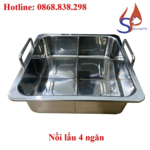 Nồi lẩu 4 ngăn inox