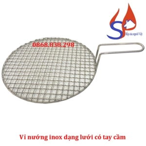 Vỉ nướng inox dạng lưới có tay cầm giá rẻ