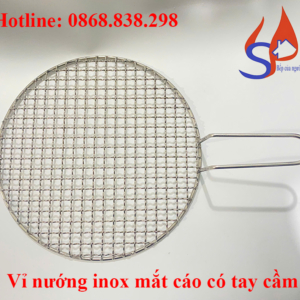 Vỉ nướng inox mắt cáo có tay cầm