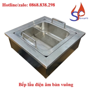 Bếp lẩu điện âm bàn vuông