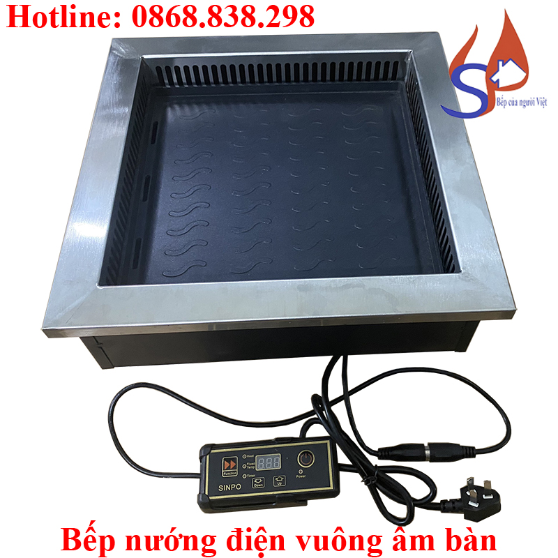 Bếp nướng điện vuông âm bàn