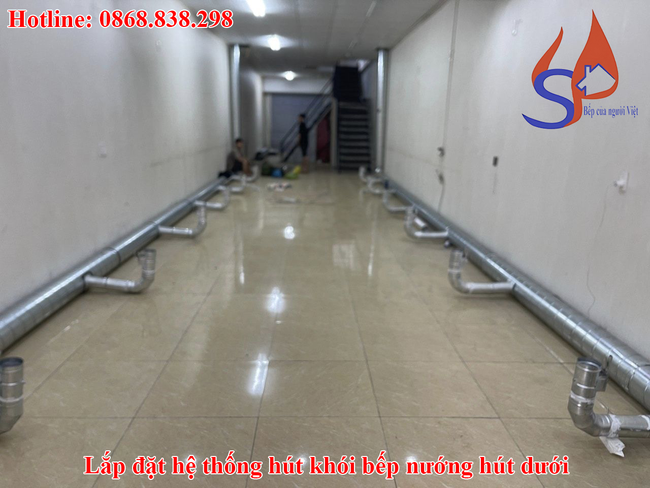 Lắp đặt hệ thống hút khói bếp nướng hút dưới