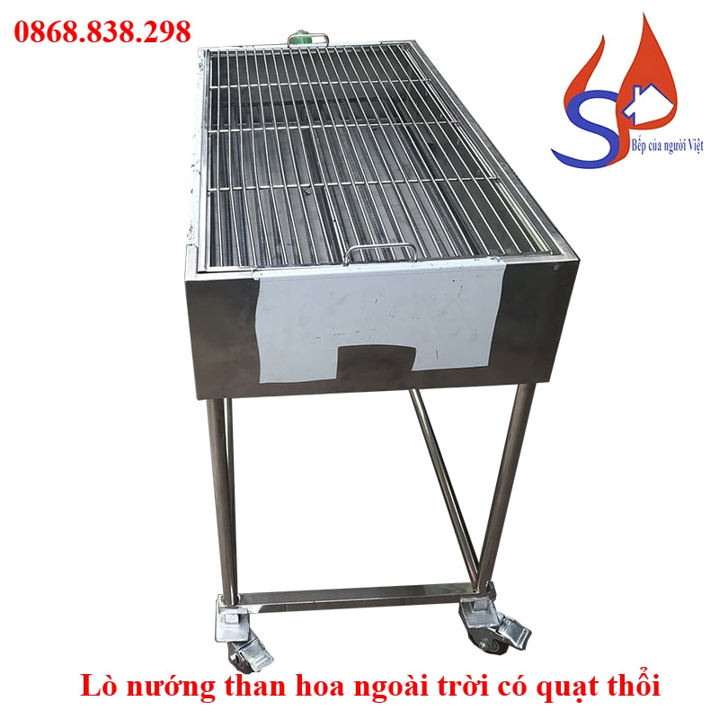 Lò nướng than hoa ngoài trời có quạt