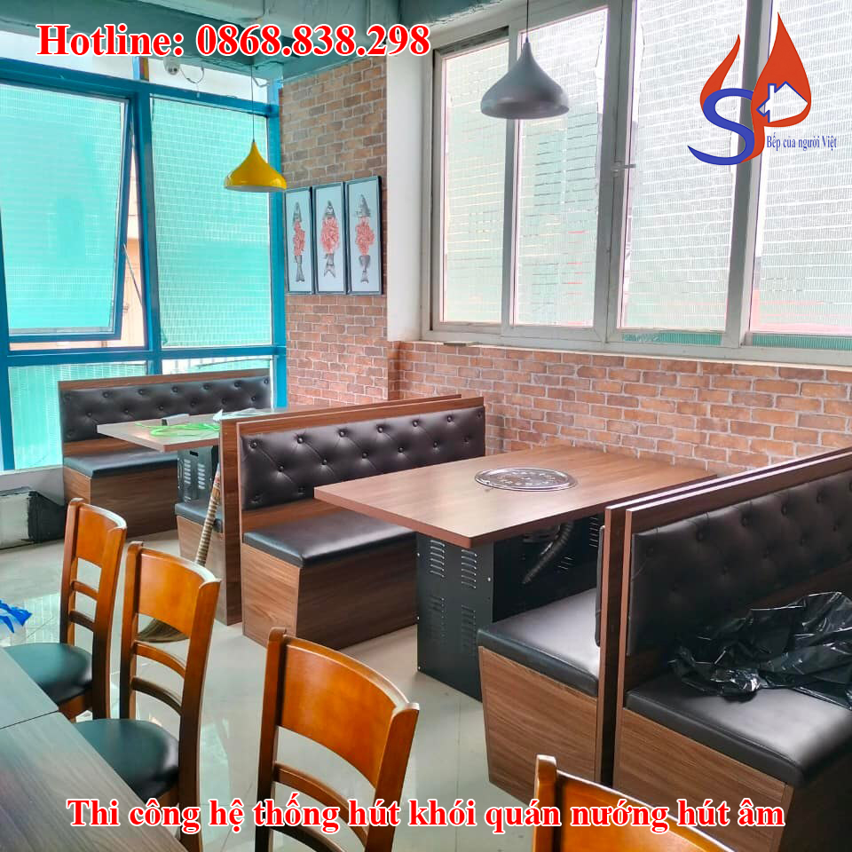 Thi công hệ thống hút khói quán nướng hút âm