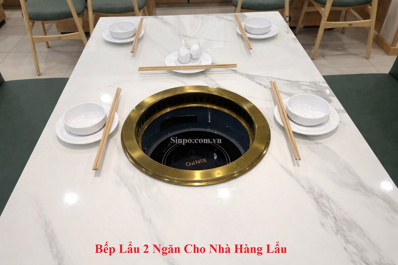 Lắp đặt bếp lẩu 2 ngăn cho nhà hàng