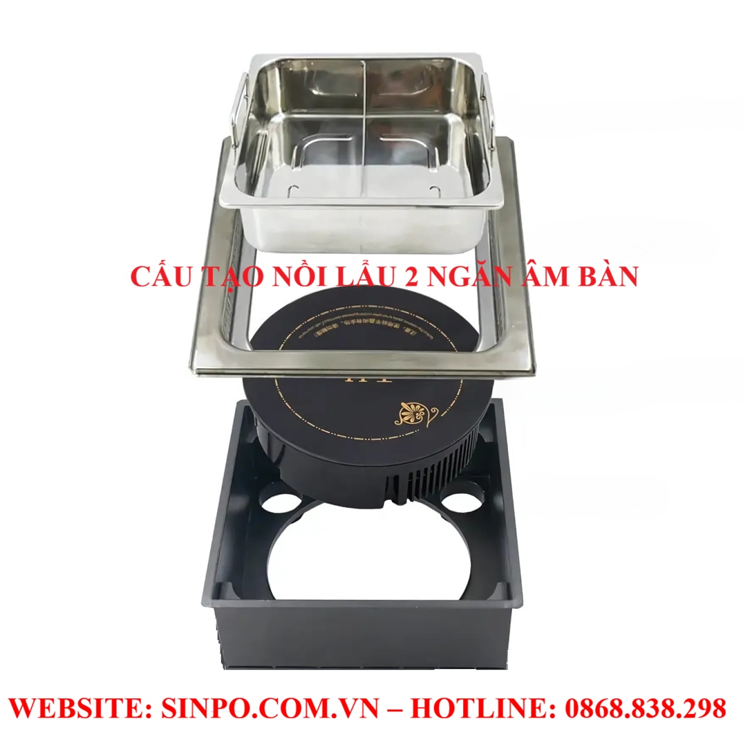 cấu tạo nồi lẩu haidilao âm bàn nhà hàng