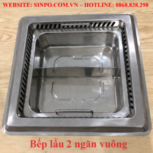 Nồi lẩu trung hoa âm bàn 2 ngăn